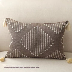 Textured Neutral Cozy Accent Pillow