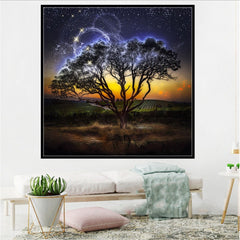 Twilight Galaxy Forest Diamond Art