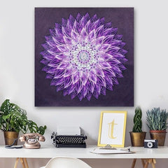 Purple Mandala Diamond Art
