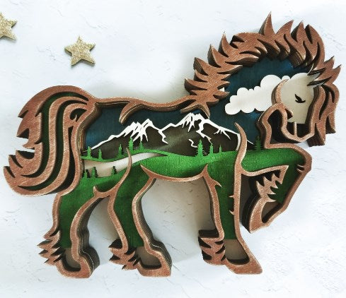 Mountain Spirit Horse Statue