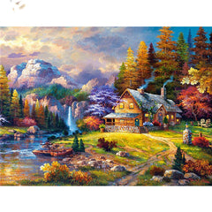Mountain Cottage Diamond Art