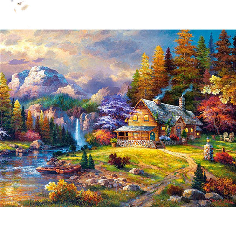 Mountain Cottage Diamond Art
