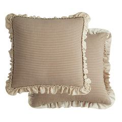 Ruffled Cozy Stripe Accent Pillow