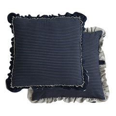 Ruffled Cozy Stripe Accent Pillow