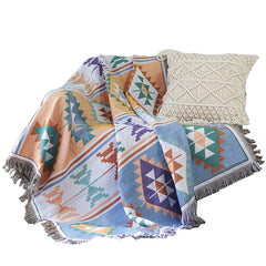 Boho Pattern Woven Throw Blanket