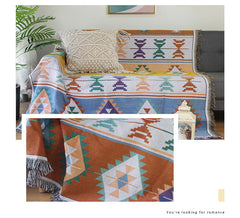 Boho Pattern Woven Throw Blanket