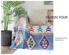 Boho Pattern Woven Throw Blanket