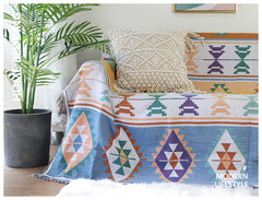 Boho Pattern Woven Throw Blanket