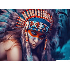 Native American Girl Diamond Art