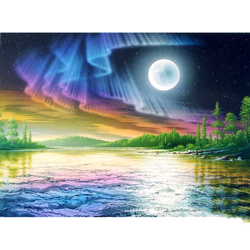 Aurora Moon Diamond Art