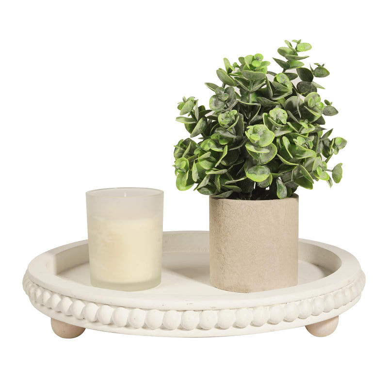 Minimalist Beaded Wood Tray