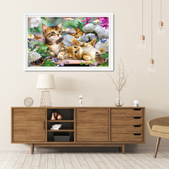 Butterfly Kittens Diamond Art