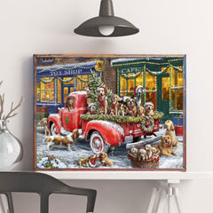 Christmas Dog Diamond Art