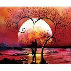 Tree of Life Heart Diamond Art