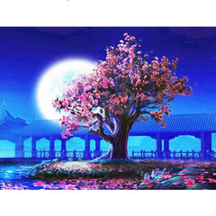 Cherry Blossom Moon Diamond Art
