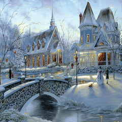 Snow Village Diamond Art