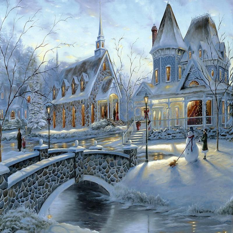 Snow Village Diamond Art