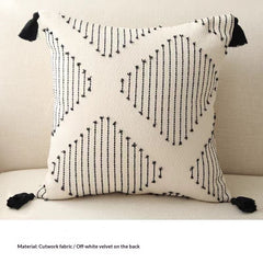 Textured Neutral Cozy Accent Pillow