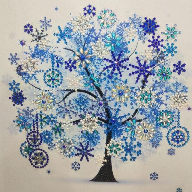 Snowflake Tree Diamond Art