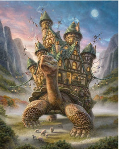 Castle on Turtle's Back Diamond Art