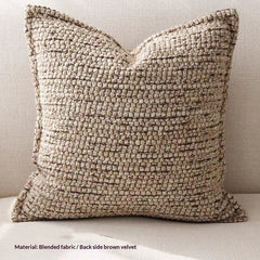 Textured Neutral Cozy Accent Pillow