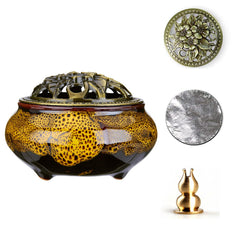 Golden Incense Burner Bowl