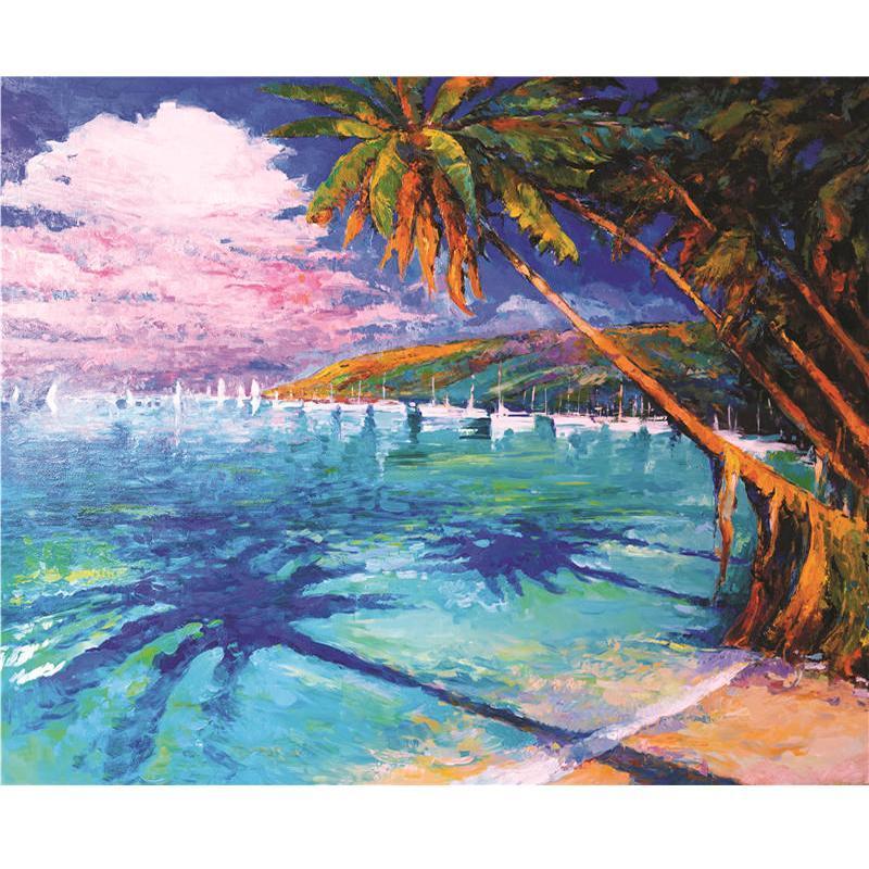 Tranquil Beach Sunset Diamond Art Kit