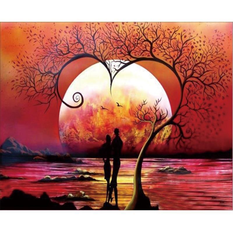 Tree of Life Heart Diamond Art