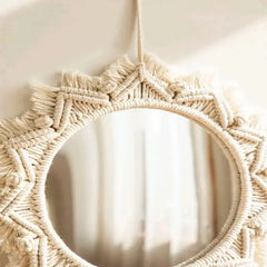 Aesthetic Macrame Wall Mirror