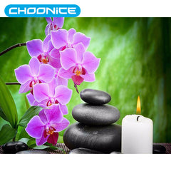 Purple Orchid Diamond Art