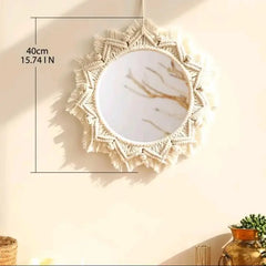 Aesthetic Macrame Wall Mirror
