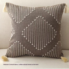 Textured Neutral Cozy Accent Pillow