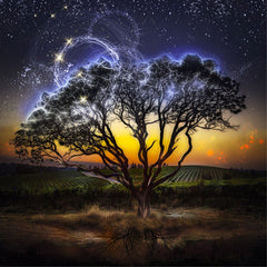 Twilight Galaxy Forest Diamond Art